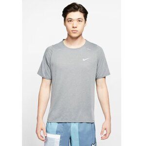 Nike Rise‎ 365 Men's Grey Dri-Fit Short-Sleeve Running Top Size  L
